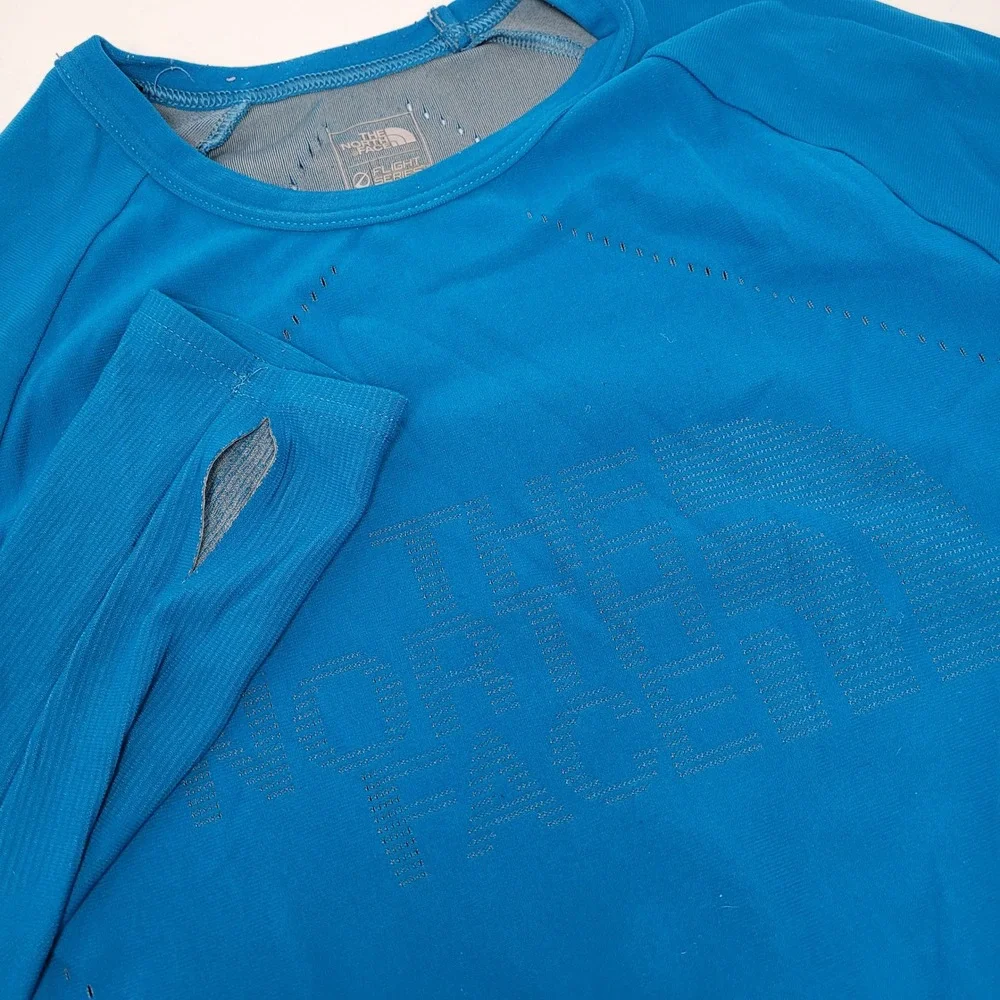 The North Face Flight Series Shirt Mens XL Blue Excellent Long Sleeve Thumbholes